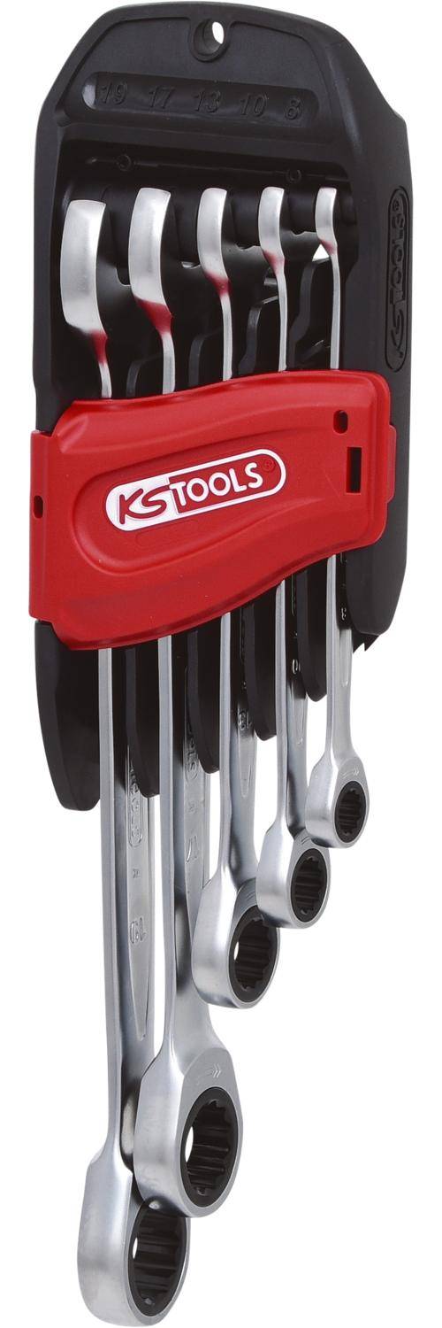 KS TOOLS GEARplus Ratschenringmaulschlssel-Satz, 5-tlg 8-19mm