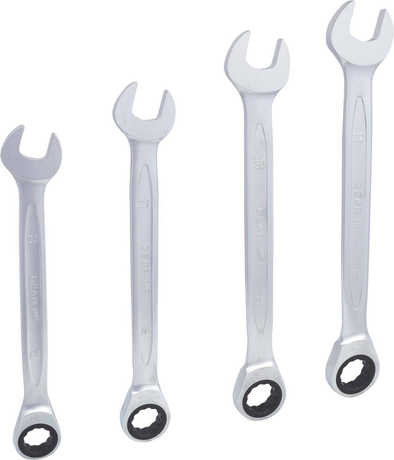KS TOOLS GEARplus Ratschenringmaulschlüssel-Satz, 4-tlg 24-32mm