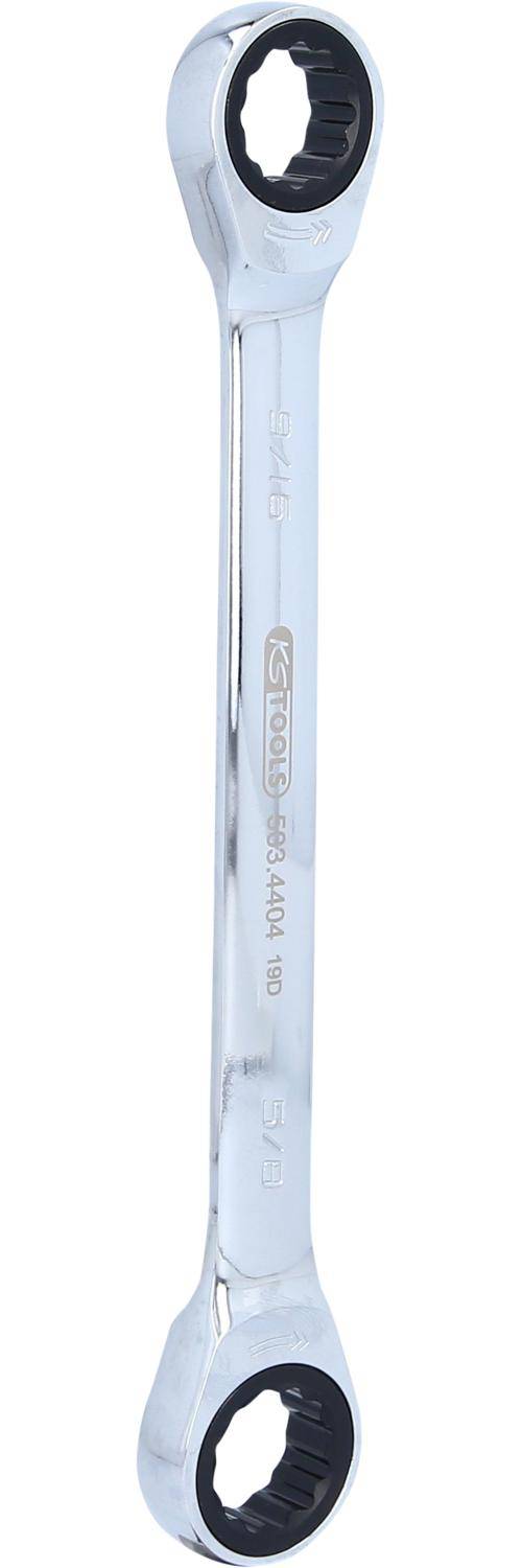 KS TOOLS GEARplus Doppel-Ratschenringschlssel, 9/16"x5/8"