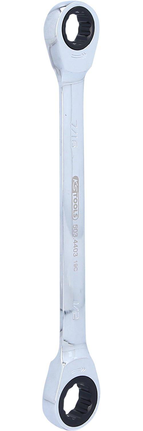 KS TOOLS GEARplus Doppel-Ratschenringschlssel, 7/16"x1/2"
