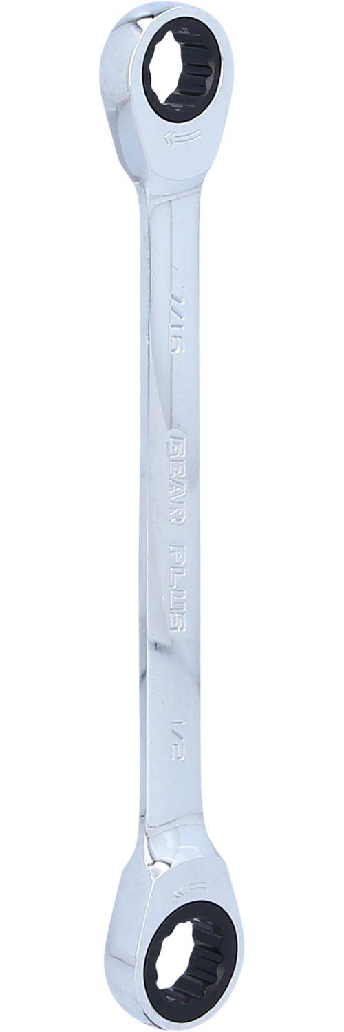 KS TOOLS GEARplus Doppel-Ratschenringschlssel, 7/16"x1/2"