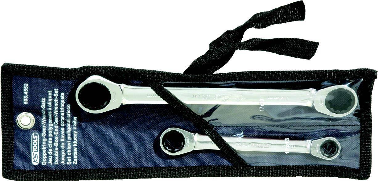 KS TOOLS GEARplus Doppel-Ratschenringschlüssel-Satz, 2-tlg