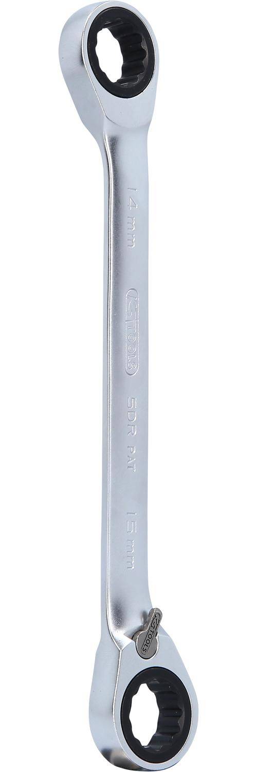 KS TOOLS GEARplus Doppel-Ratschenringschlssel umschaltbar 14x15mm