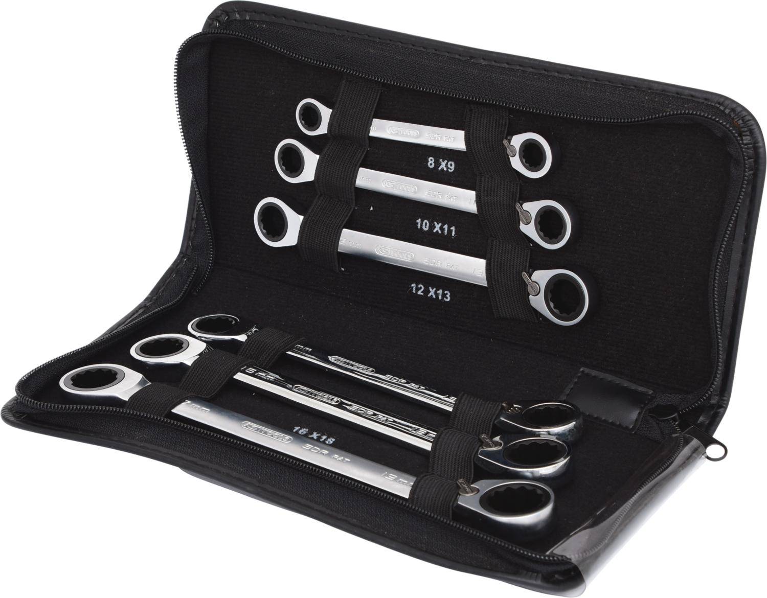 KS TOOLS GEARplus Doppel-Ratschenringschlssel-Satz,umschaltbar,6-tlg