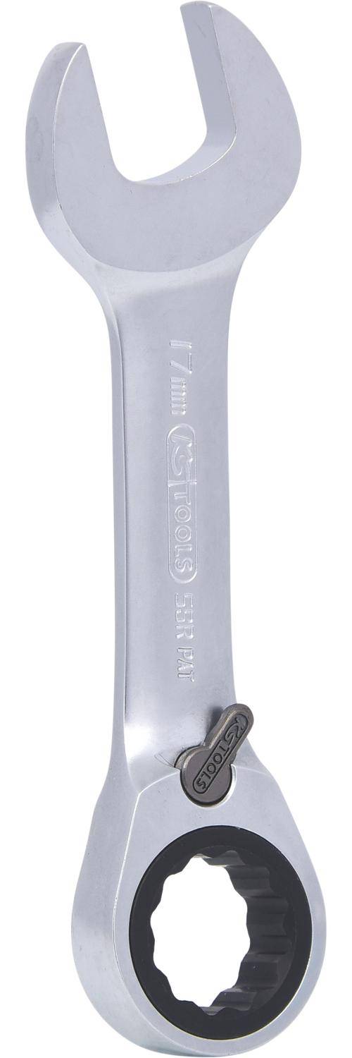 KS TOOLS GEARplus Ratschenringmaulschlüssel, kurz, 17mm