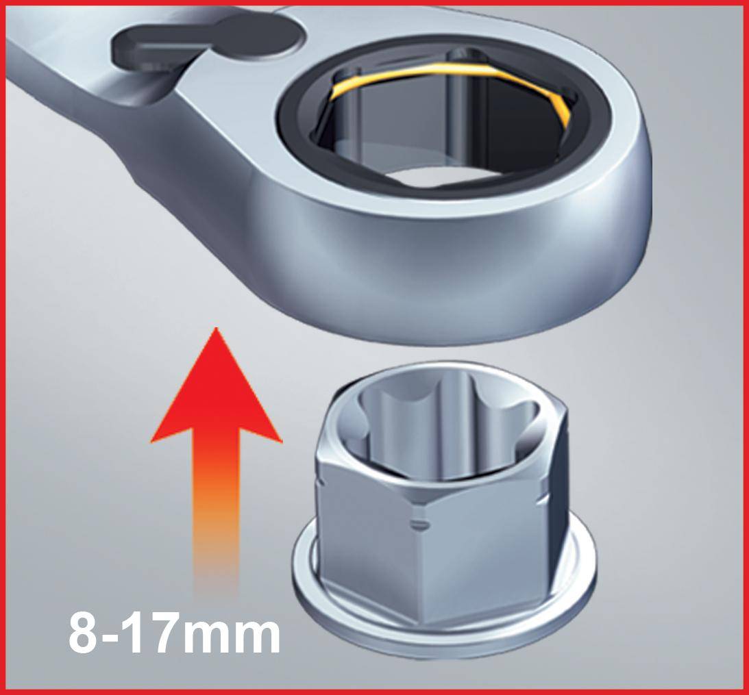 KS TOOLS GEARplus Doppel-Ratschenringschlssel-Satz umschaltbar 10-tlg