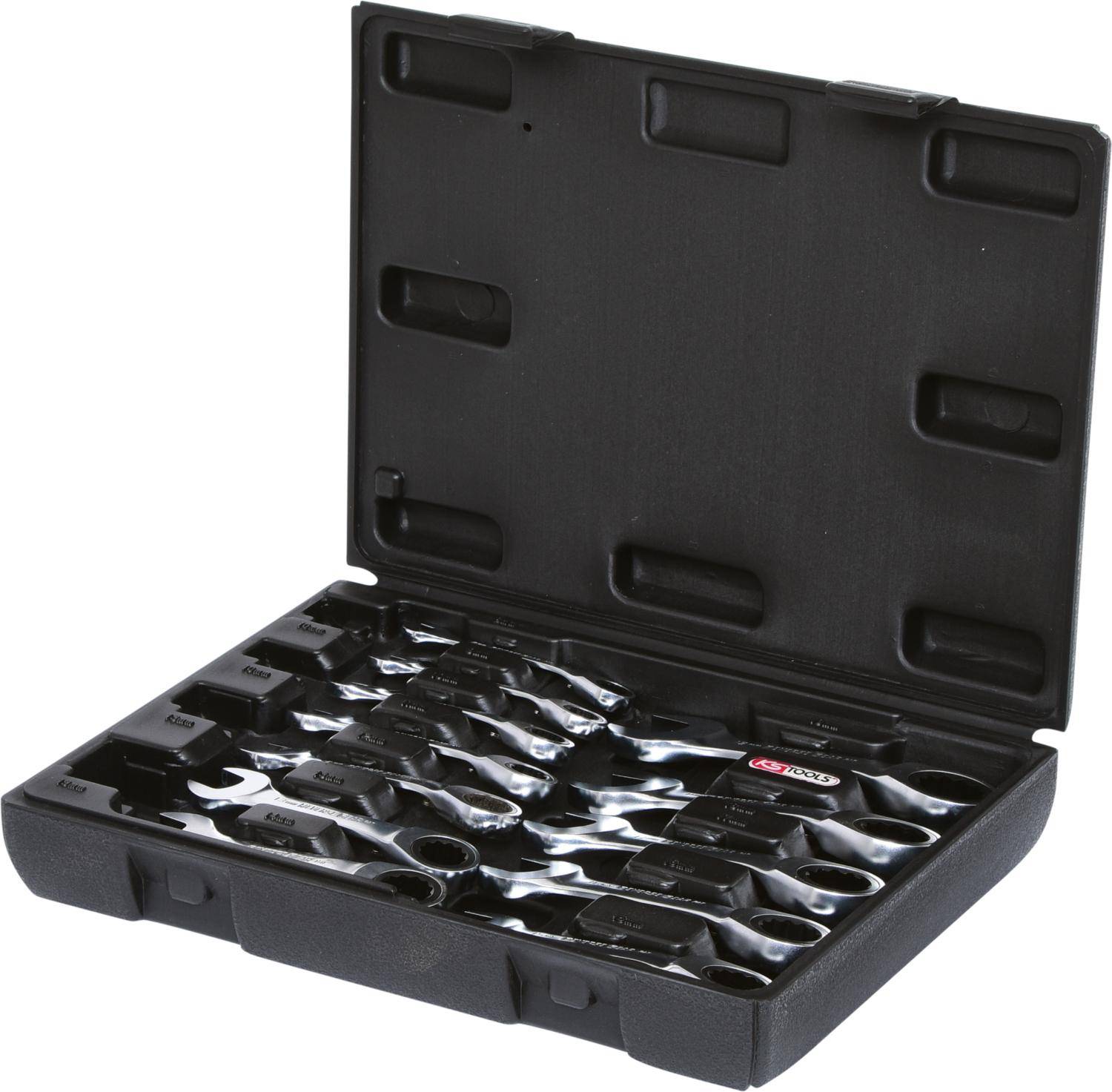 KS TOOLS GEARplus Ratschenringmaulschlssel-Satz, kurz, 12-tlg