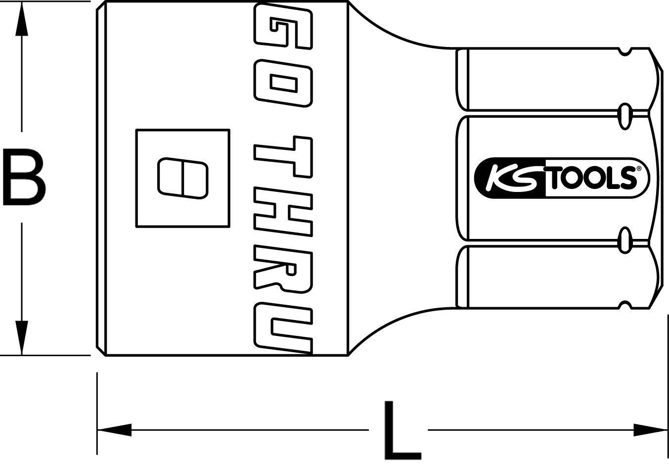 KS TOOLS GEARplus RINGSTOP-Stecknuss mit Bohrung, 10mm