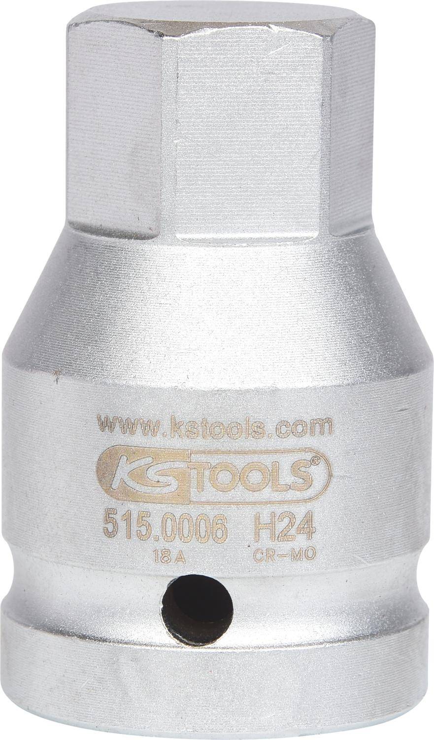 KS TOOLS 3/4" Kraft-Bit-Stecknuss Innensechskant kurz, 24mm
