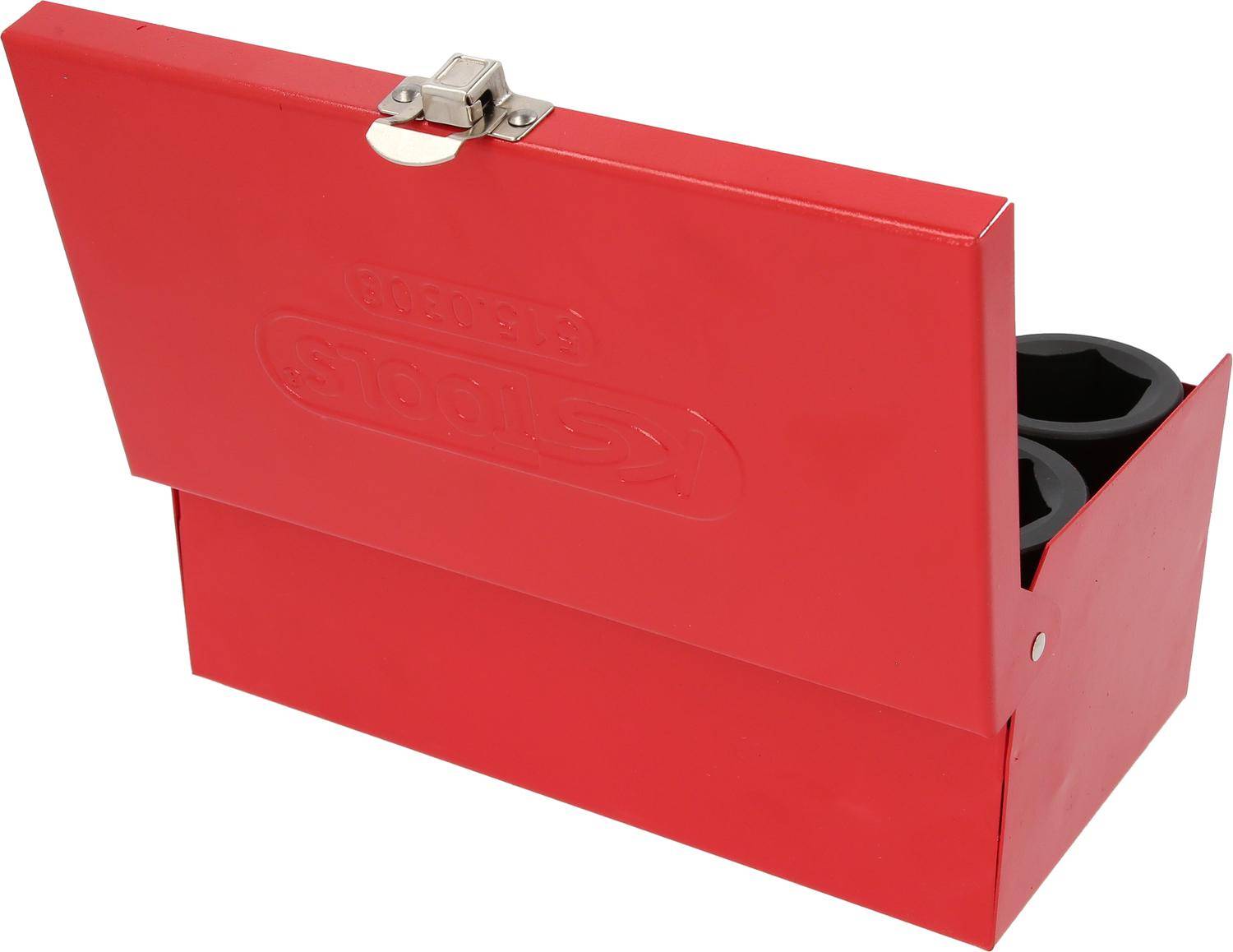 KS TOOLS 1" Sechskant-Kraft-Stecknuss-Satz, lang, 8-tlg