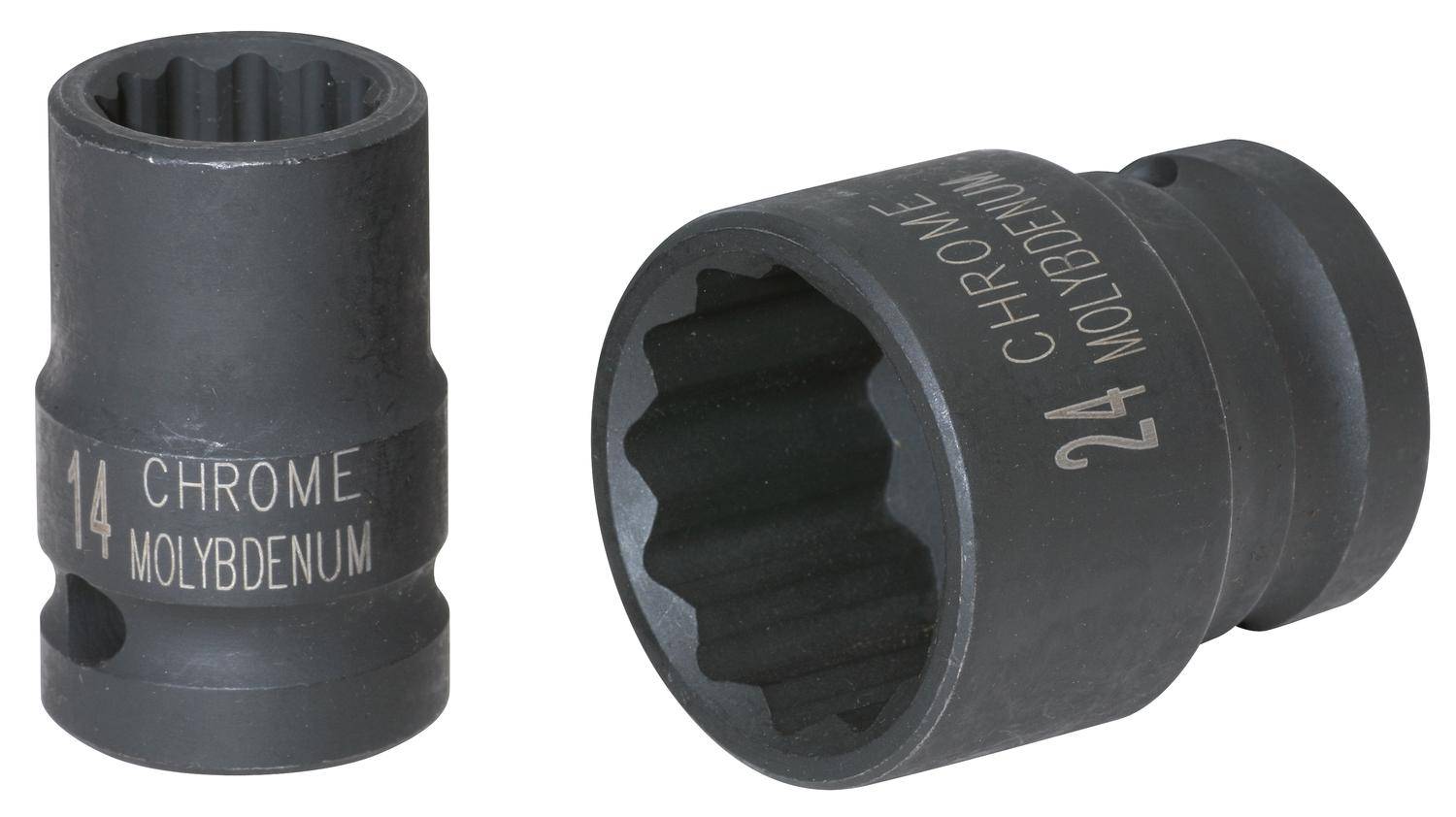 Zwei schwarze Stahlnüsse mit 