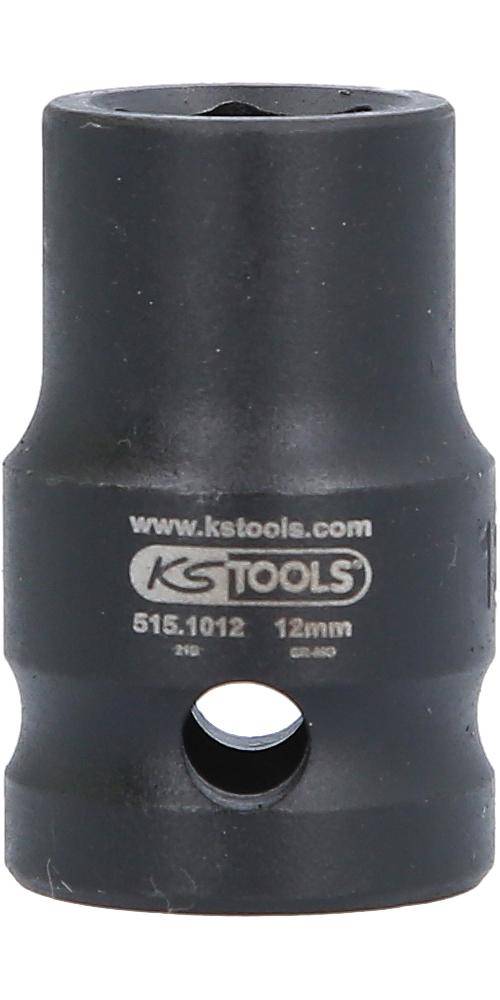 KS TOOLS 1/2" Sechskant-Kraft-Stecknuss, kurz, 12mm