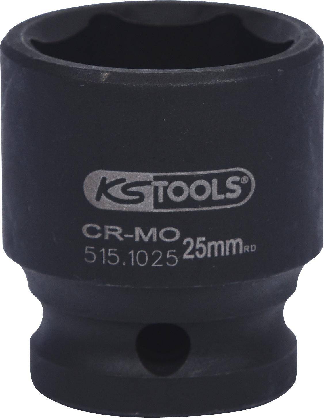 KS TOOLS 1/2" Sechskant-Kraft-Stecknuss, kurz, 25mm