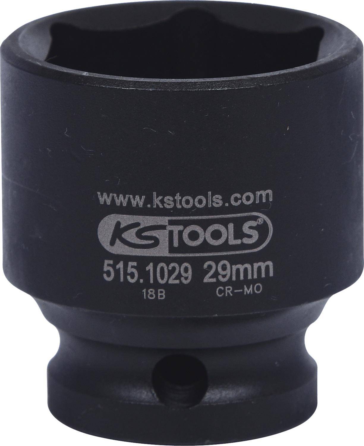 KS TOOLS 1/2" Sechskant-Kraft-Stecknuss, kurz, 29mm