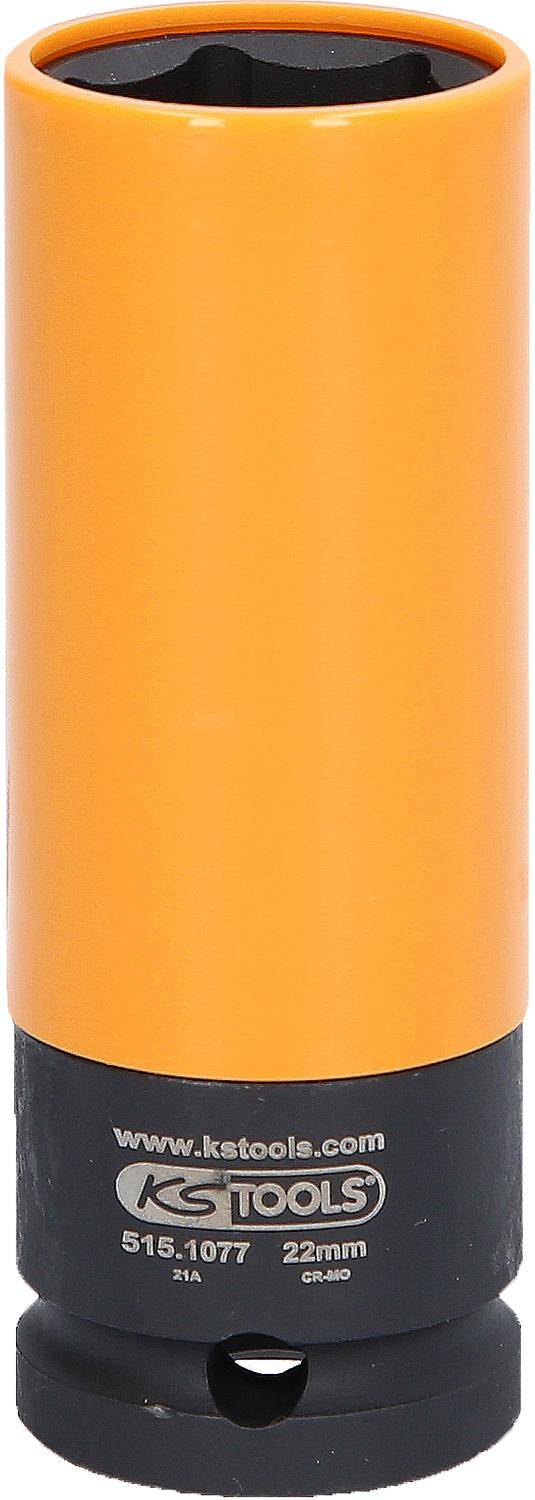 KS TOOLS 1/2" Alu-Felgen Kraft-Stecknuss robust, lang, 22mm