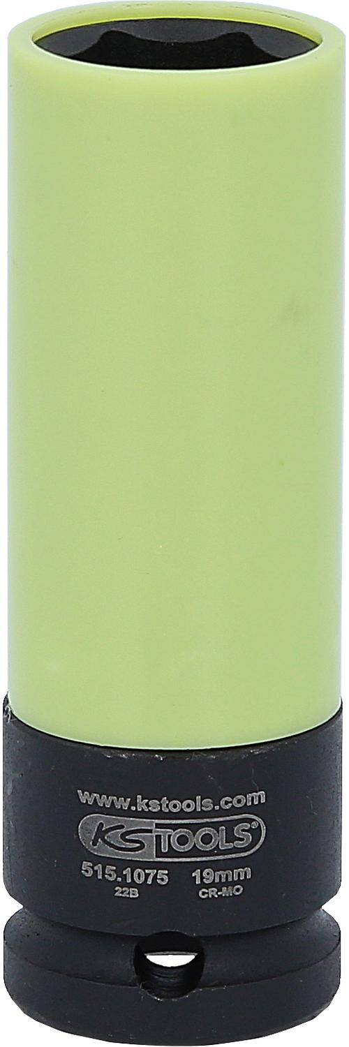 KS TOOLS 1/2" Alu-Felgen Kraft-Stecknuss robust, lang, 19mm
