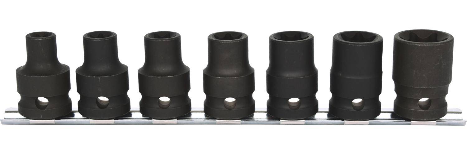 KS TOOLS 1/2" Torx-E-Kraft-Stecknuss-Satz, 7-tlg, E10-E24