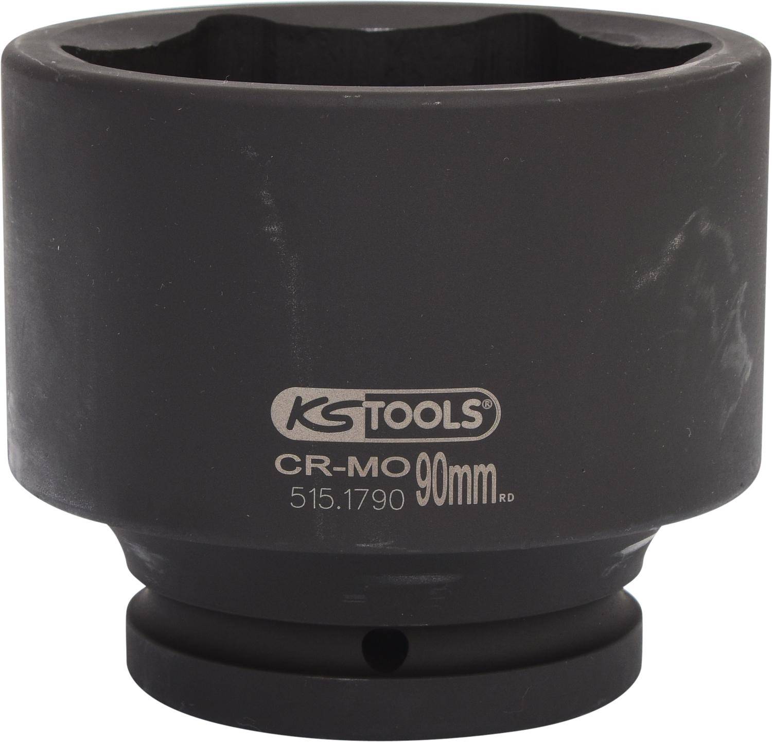 KS TOOLS 1" Sechskant-Kraft-Stecknuss, kurz, 90mm
