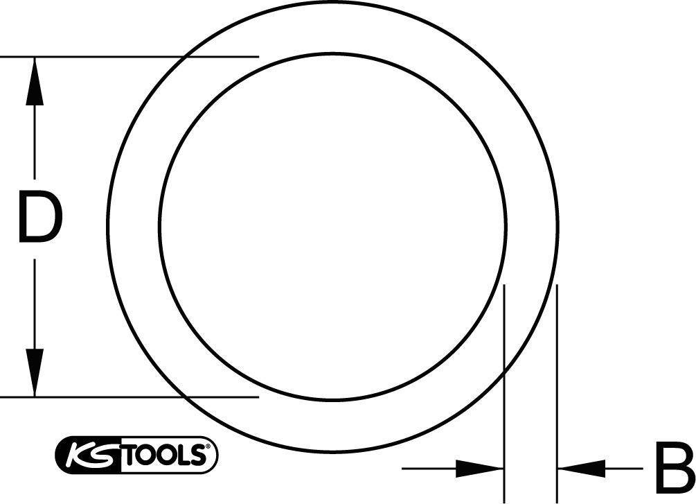 KS TOOLS 2,50cm (1'') O-Ring für Kraft-Stecknuss 22-70 mm (515.1809)