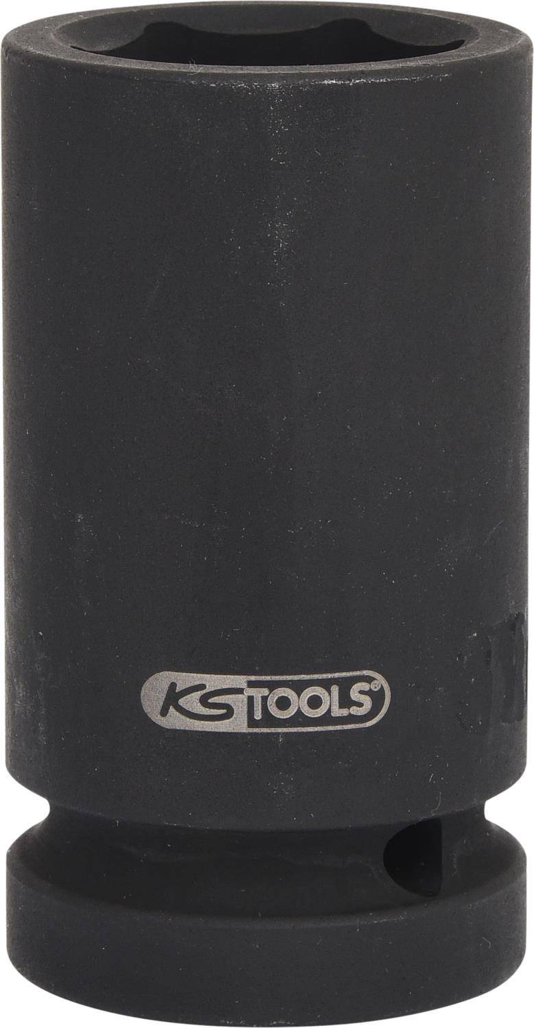 KS TOOLS 2,50cm (1'') Sechskant-Kraft-Stecknuss, lang, 100 mm (515.1882)