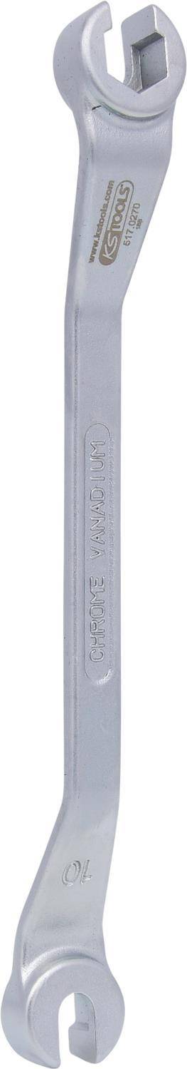 KS TOOLS CHROMEplus Offener Doppel-Ringschlüssel, gekröpft, 10x11mm (517.0270)