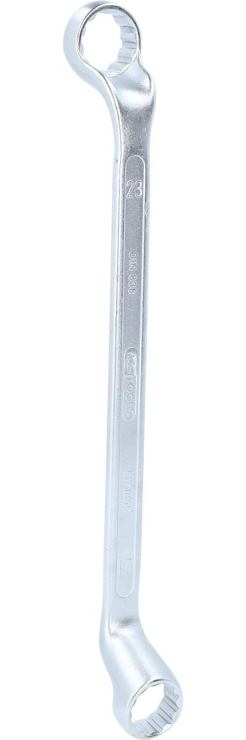 KS TOOLS Doppel-Ringschlüssel, gekröpft, 21x23mm