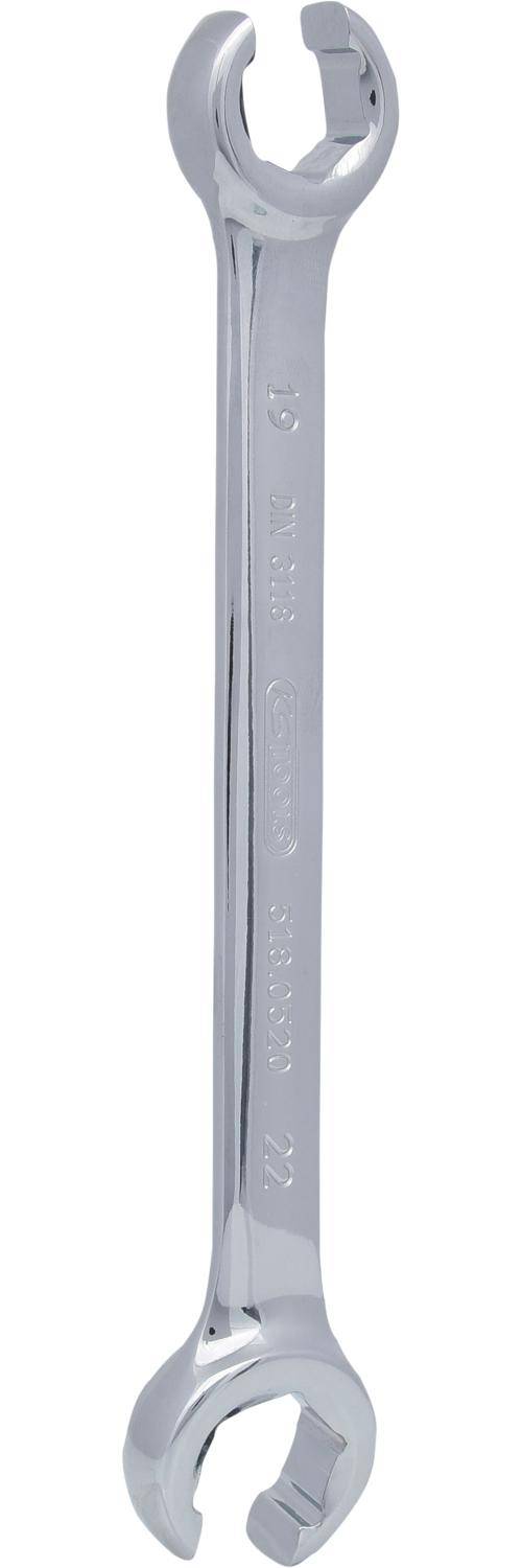 KS TOOLS CHROMEplus Offener Doppel-Ringschlssel, abgewinkelt, 19x22mm