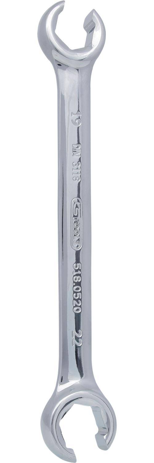 KS TOOLS CHROMEplus Offener Doppel-Ringschlssel, abgewinkelt, 19x22mm