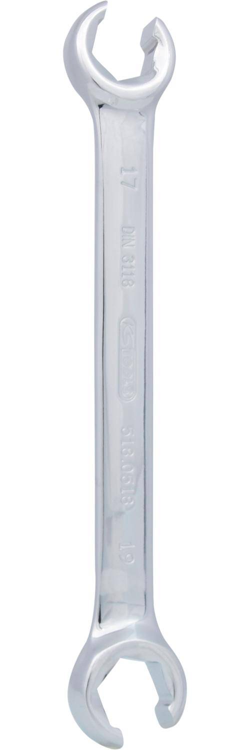 KS TOOLS CHROMEplus Offener Doppel-Ringschlssel, abgewinkelt, 17x19mm
