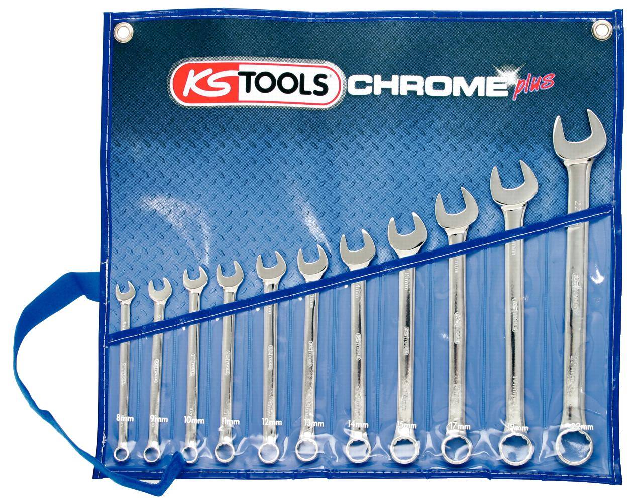 KS TOOLS CHROMEplus Ringmaulschlssel-Satz, abgewinkelt, 11-tlg