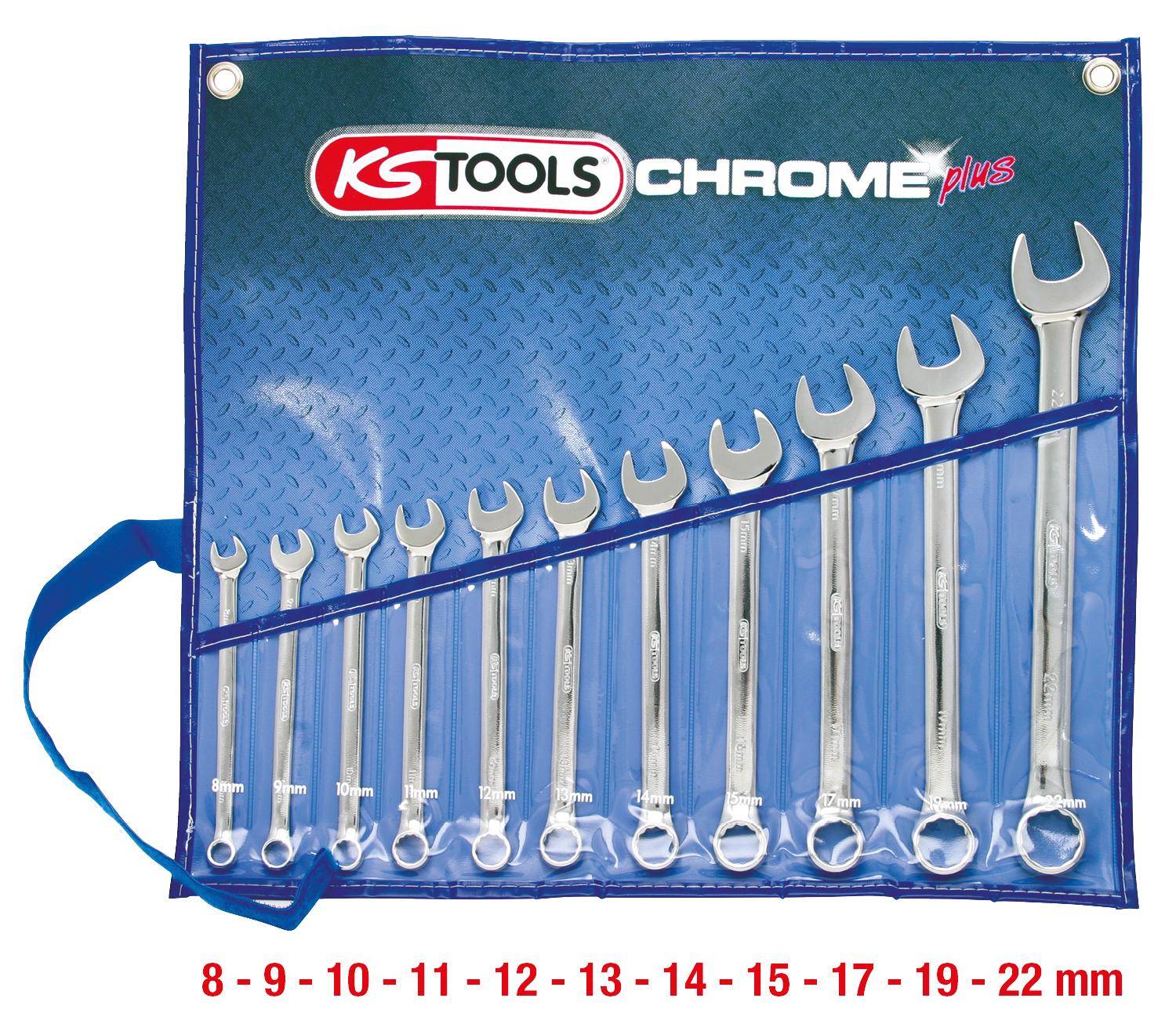 KS TOOLS CHROMEplus Ringmaulschlssel-Satz, abgewinkelt, 11-tlg