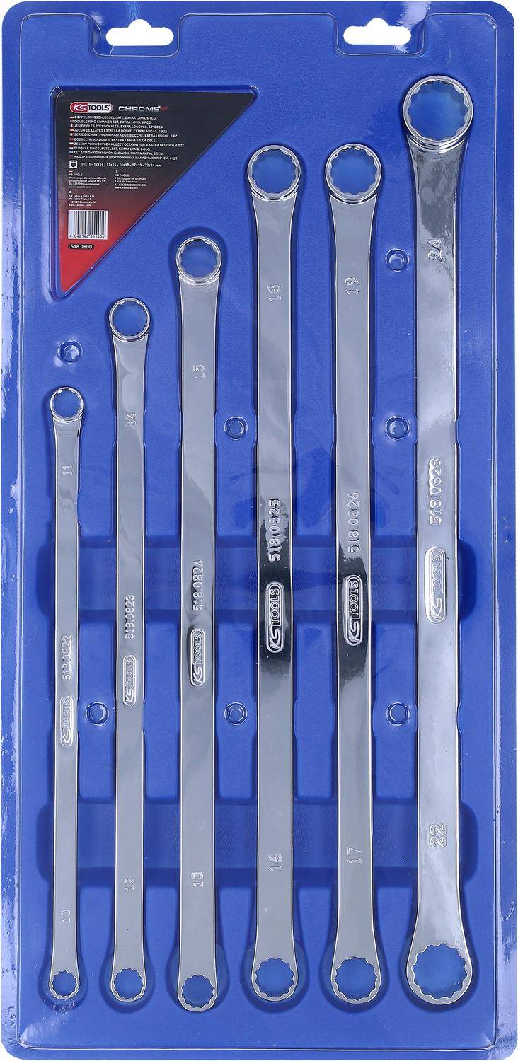 KS TOOLS CHROMEplus Doppel-Ringschlssel-Satz, XL, 6-tlg