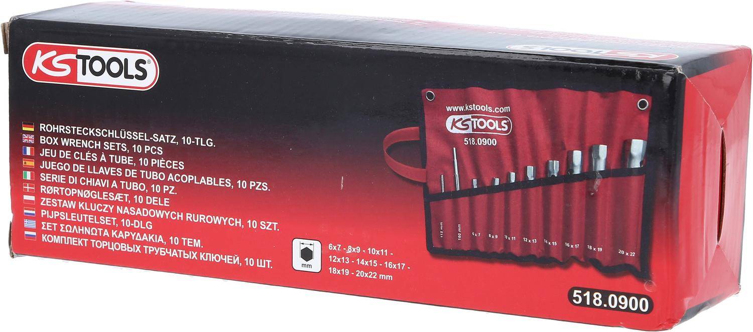 KS TOOLS Rohrsteckschlssel-Satz, 10-tlg, 6x7-20x22mm
