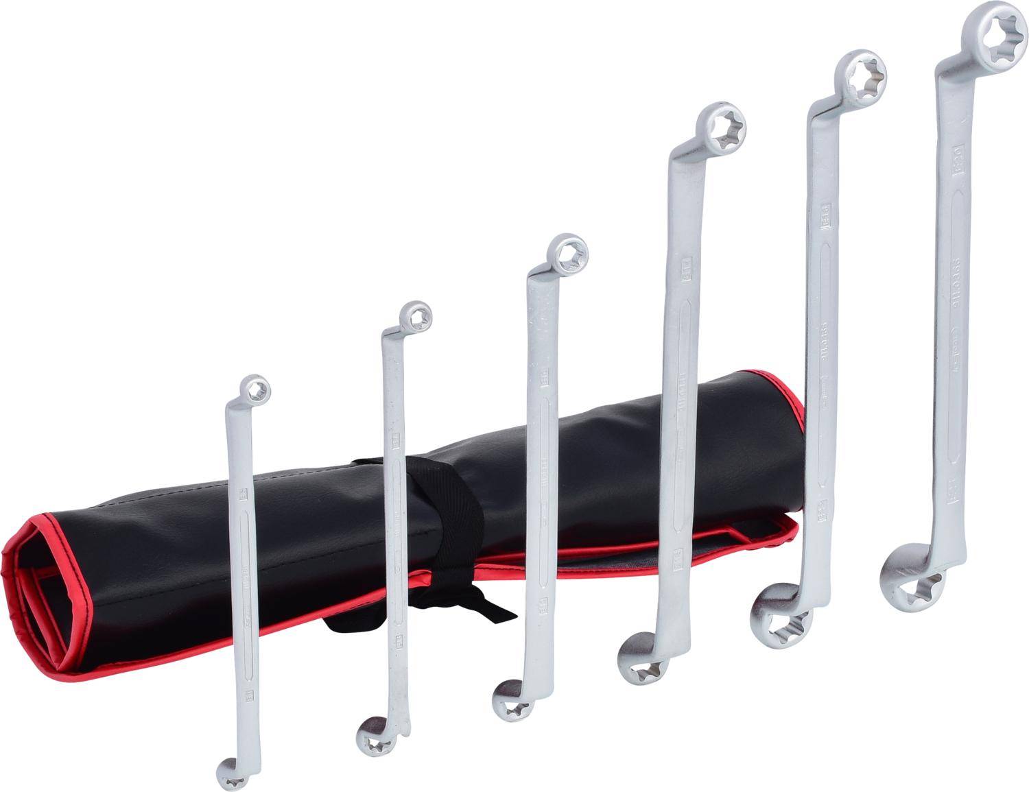 KS TOOLS Doppel-Ringschlüssel-Satz Torx-E, gekröpft, 6-tlg