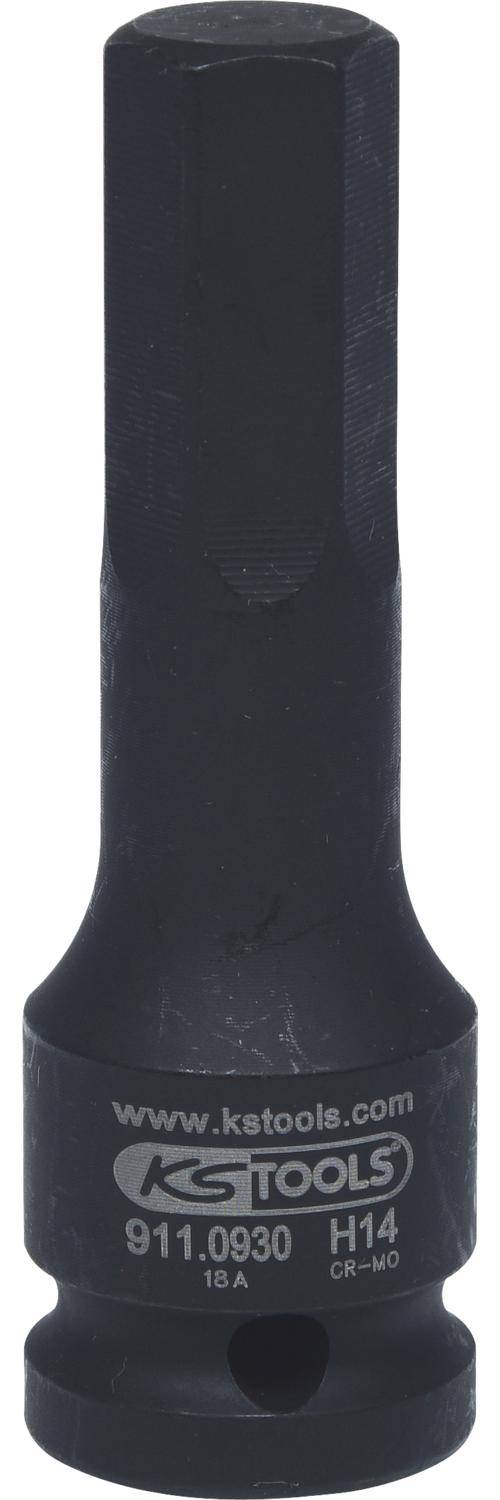 KS TOOLS 1/2" Kraft-Bit-Stecknuss Innensechskant, 14mm