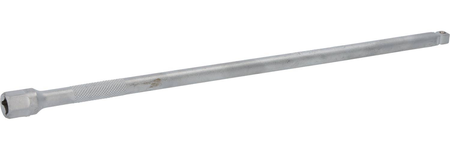 Ein zylindrischer Metallstab mit einer glatten, glänzenden Oberfläche und leichter Verfärbung auf der linken Seite.