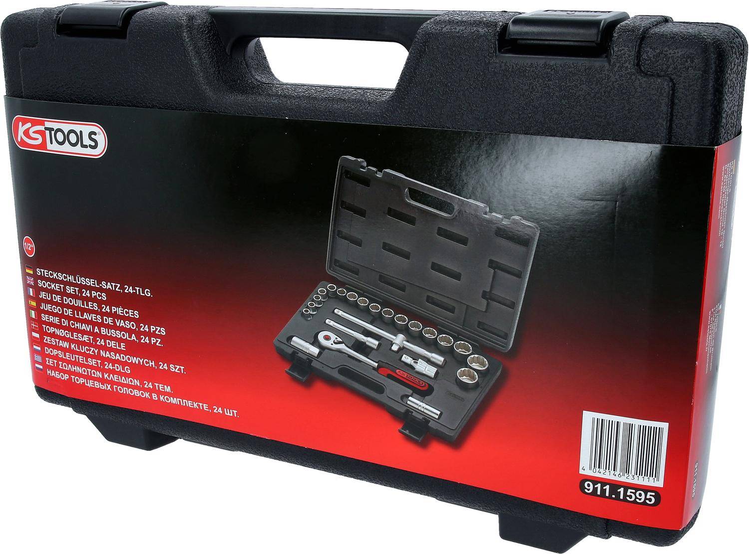 KS TOOLS 1/2" Steckschlssel-Satz, 24-tlg 12-kant