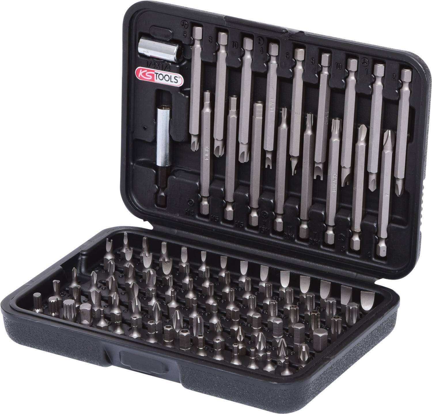 KS TOOLS 1/4" Bit-Satz, 99-tlg mit langen Bits