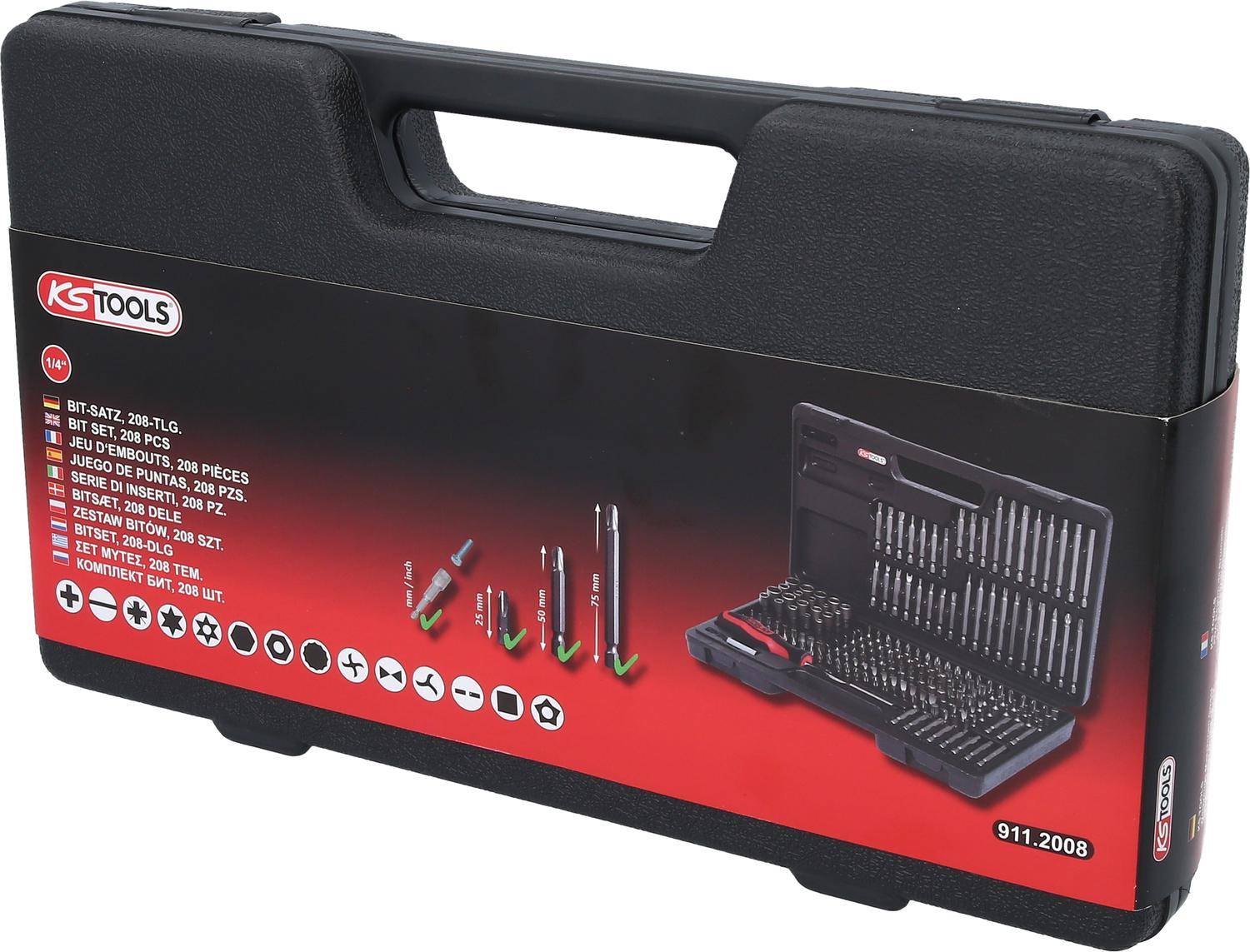 KS TOOLS 1/4" Bit-Satz, 208-tlg