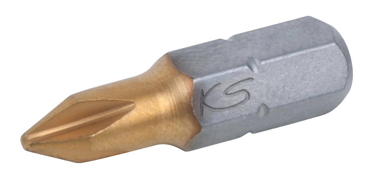 KS TOOLS 1/4" TiN Bit, 25mm, PH1, 5er Pack