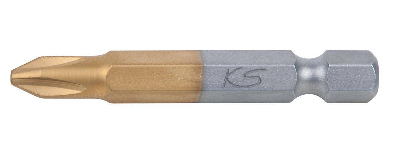 KS TOOLS 1/4" TiN Bit, 50mm, PH2, 5er Pack