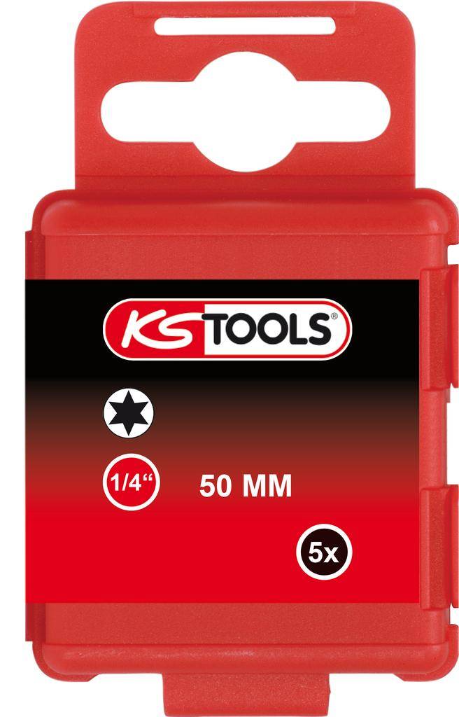 KS TOOLS 1/4" Bit Torx, 50mm, T8, 5er Pack