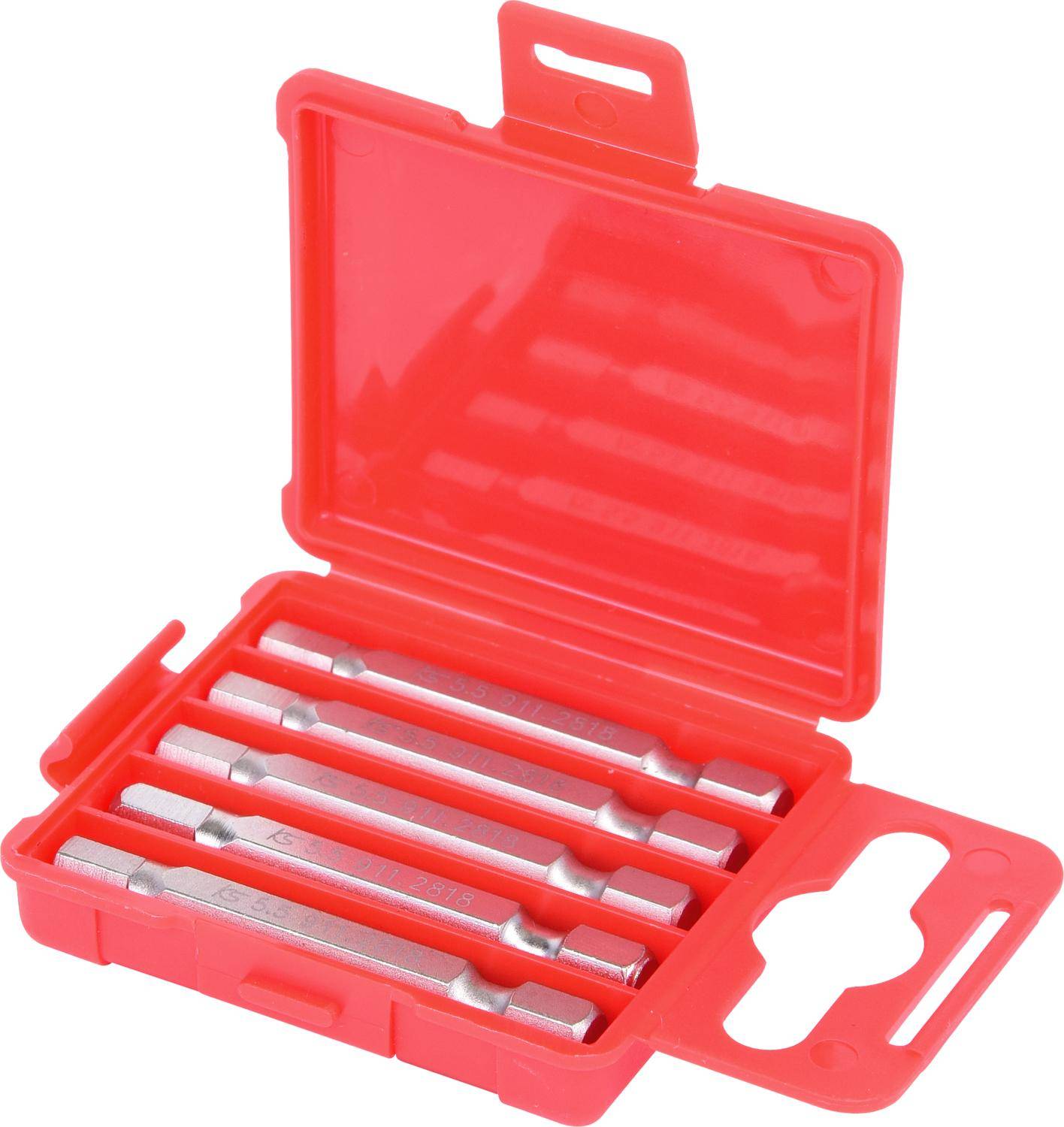 KS TOOLS 1/4" Bit Innensechskant, 50mm, 5,5mm, 5er Pack