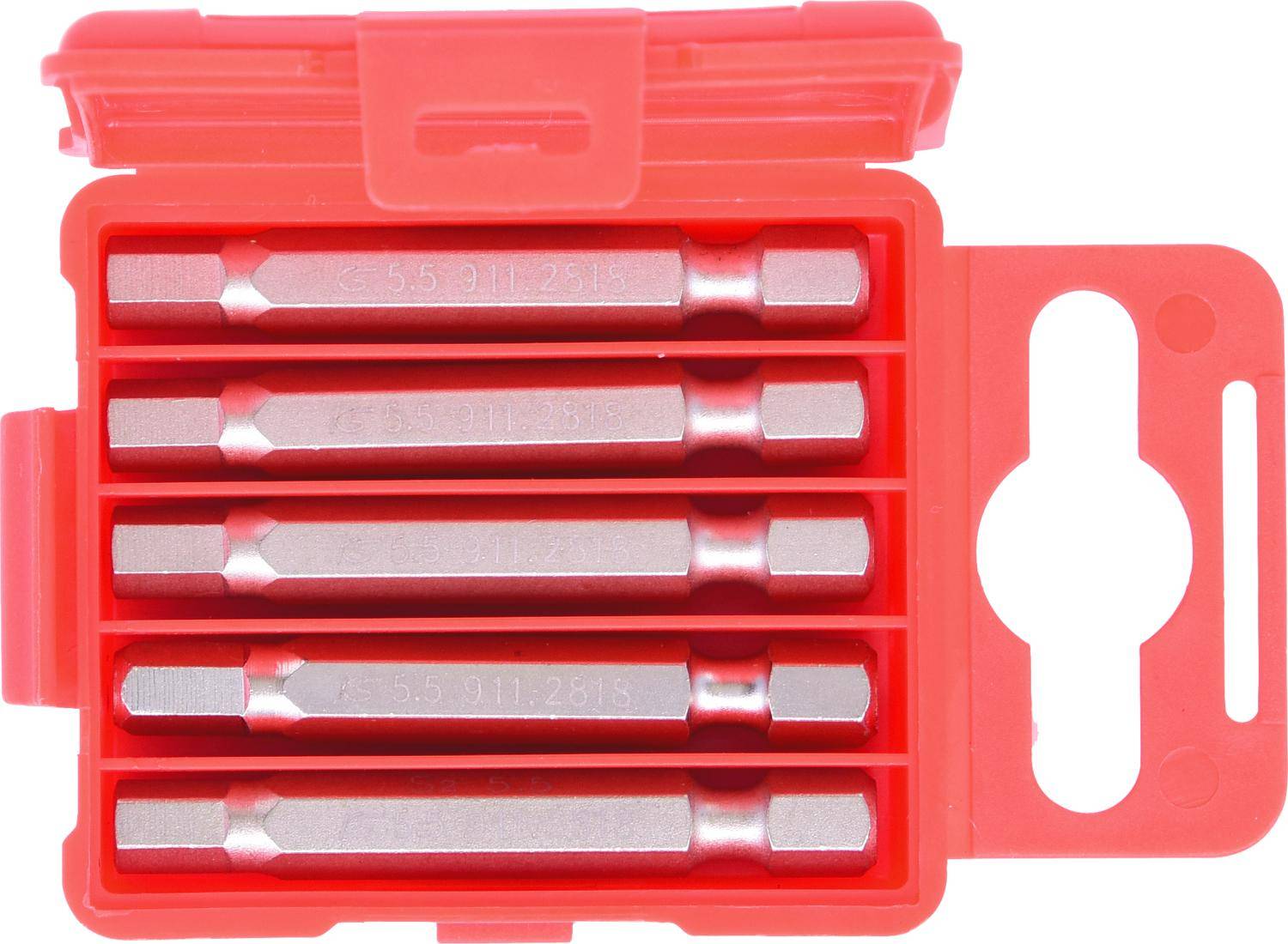 KS TOOLS 1/4" Bit Innensechskant, 50mm, 5,5mm, 5er Pack