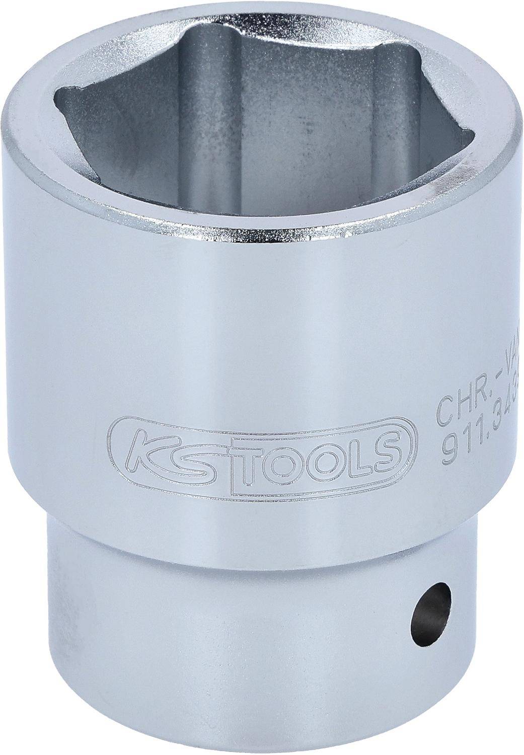 KS TOOLS' verchromter Steckschlüssel mit eingravierter Modellnummer.