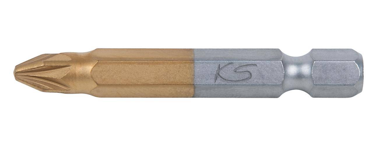 KS TOOLS 1/4" TiN Bit, 50mm, PZ2, 5er Pack