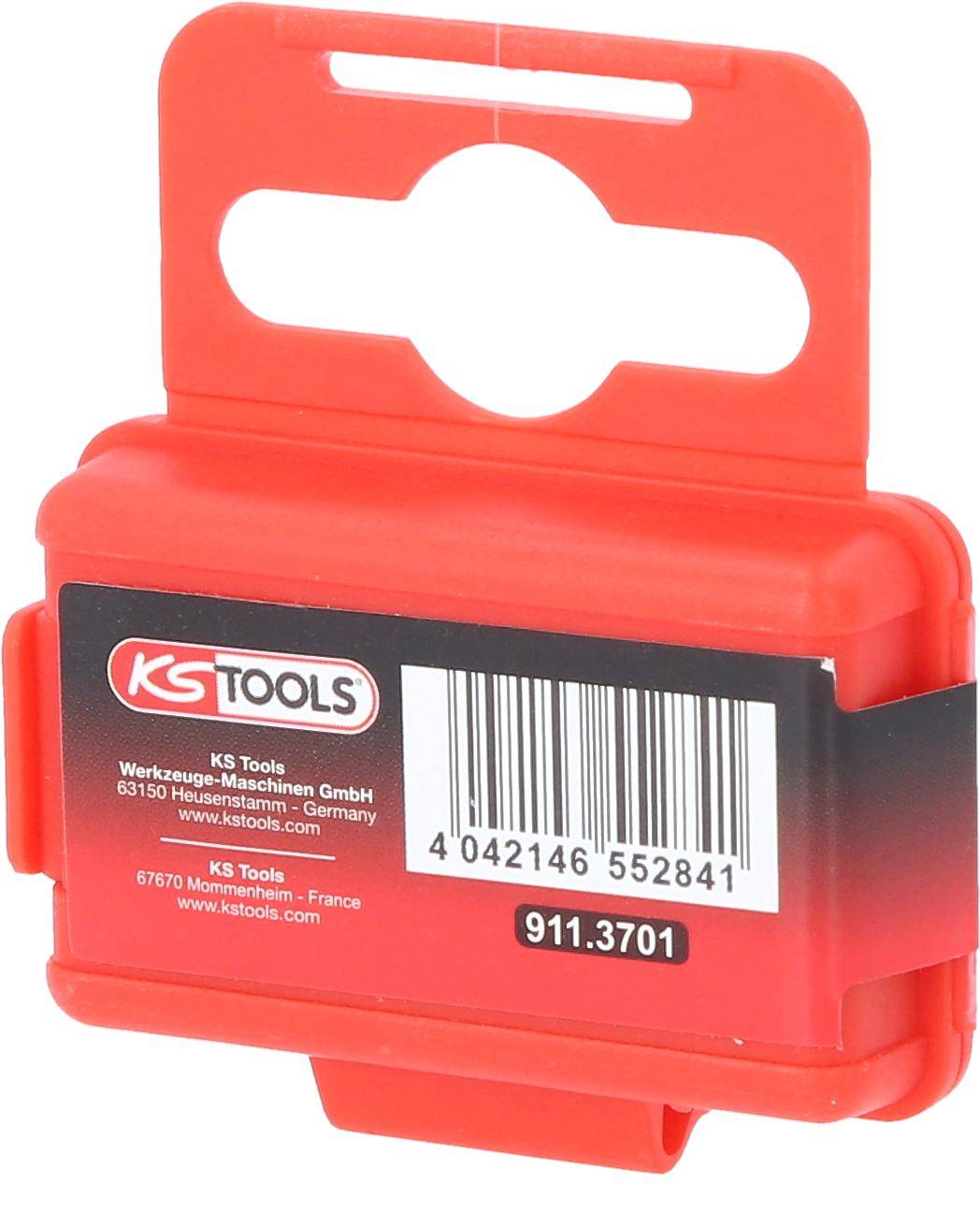 KS TOOLS 1/4" Bit Innensechskant, 25mm, Kugelkopf, 2,5mm, 5er Pack