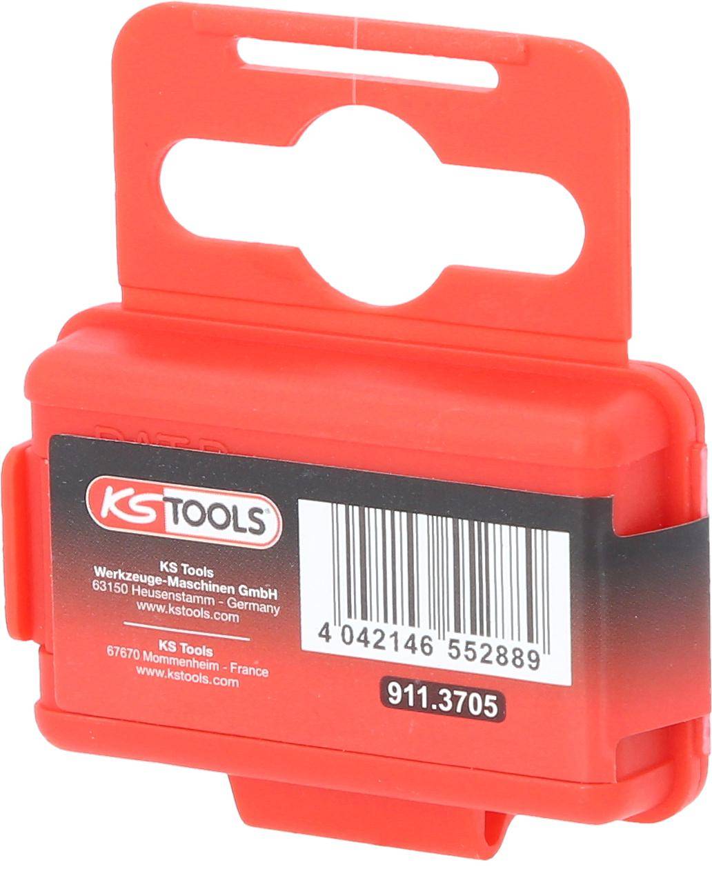 KS TOOLS 1/4" Bit Innensechskant, 25mm, Kugelkopf, 4mm, 5er Pack