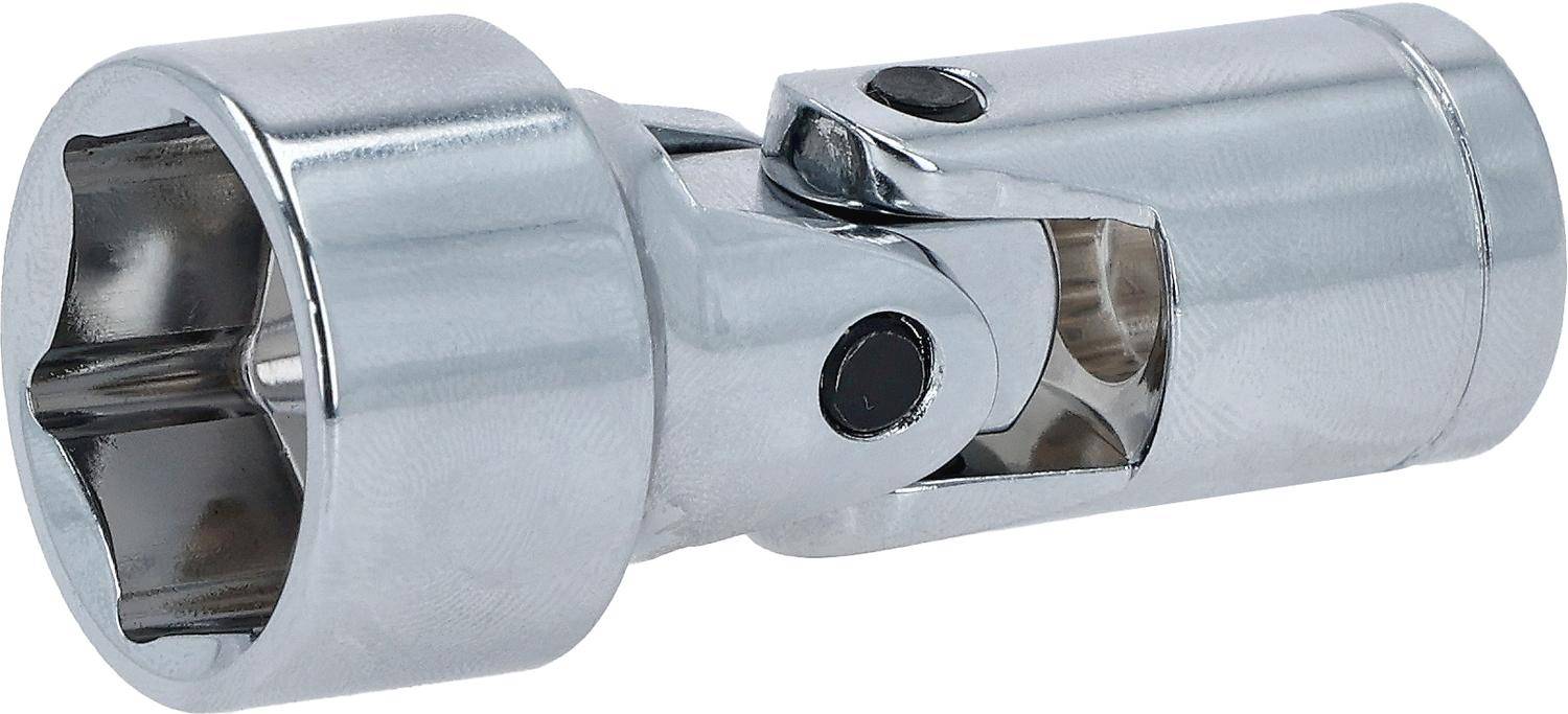 Eine Nahaufnahme eines glänzenden Metallgelenks, die seinen Verbindungsmechanismus und die polierte Oberflächenstruktur zeigt, verwendet für sichere und flexible Befestigungen.
