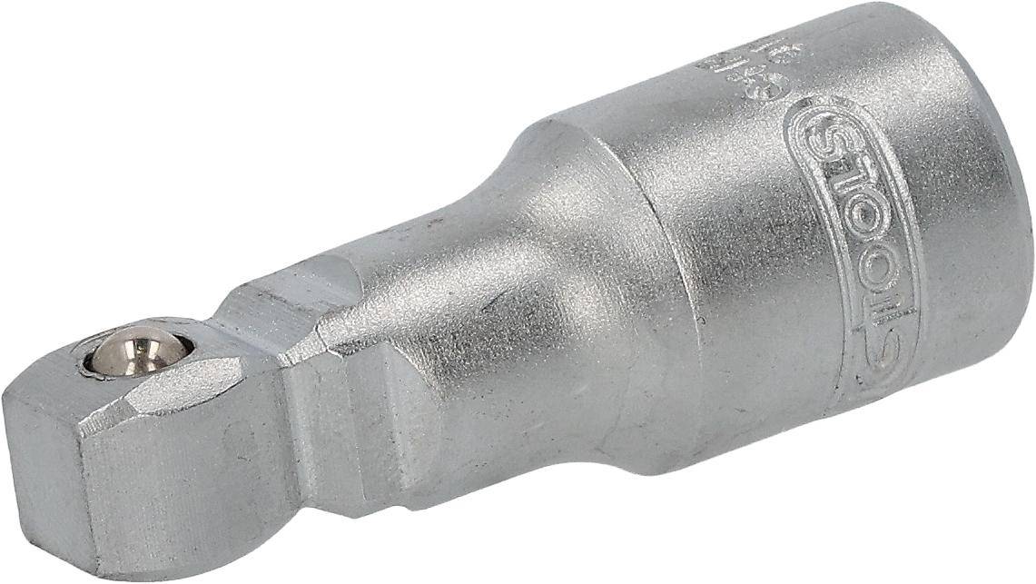 Sechskant-Werkzeugbit mit metallischer Oberfläche, der ein strukturiertes, grifffreundliches Design aufweist.
